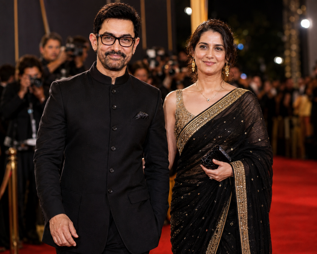AmirKhan with current Girlfriend Gauri Sprait